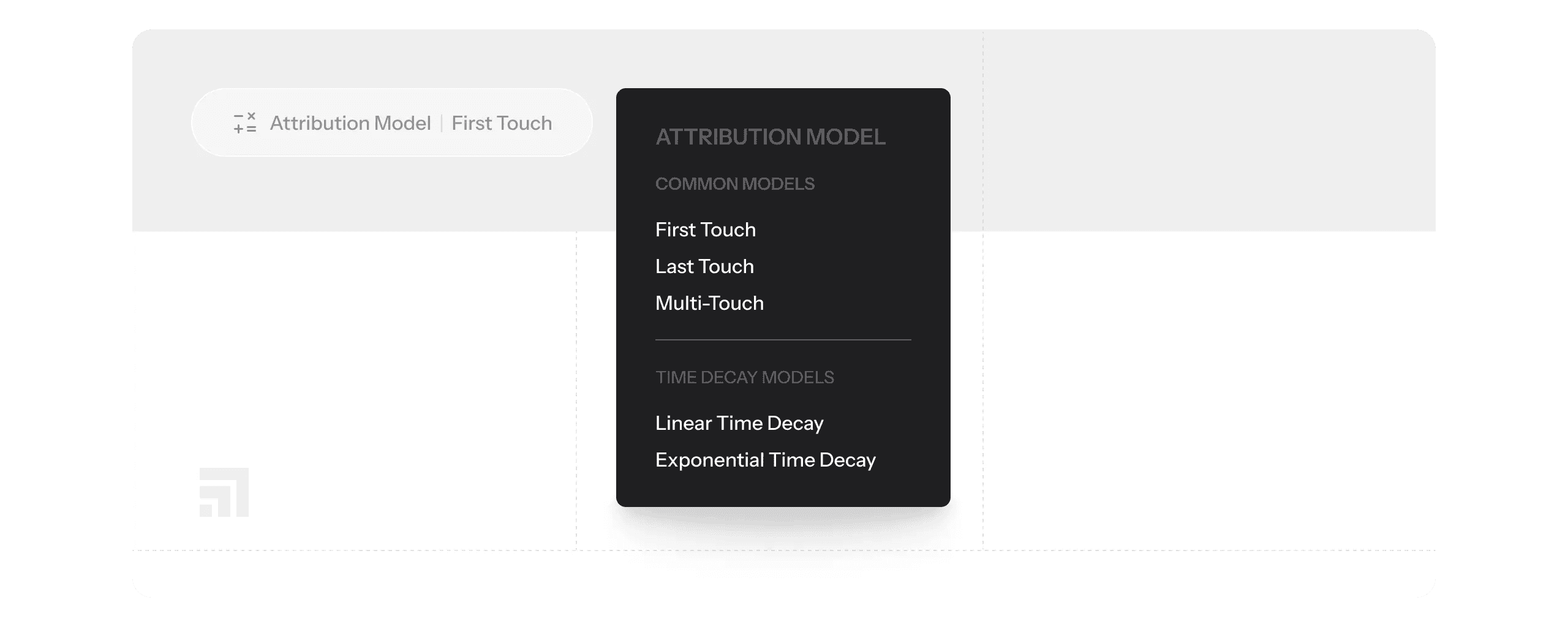 Attribution model picker